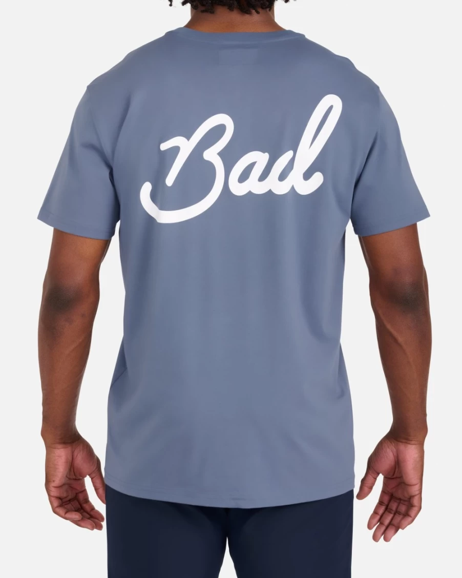 Bad Birdie Men's Vintage Indigo Bad Tee - Classic Comfort Fit Casual T-Shirt