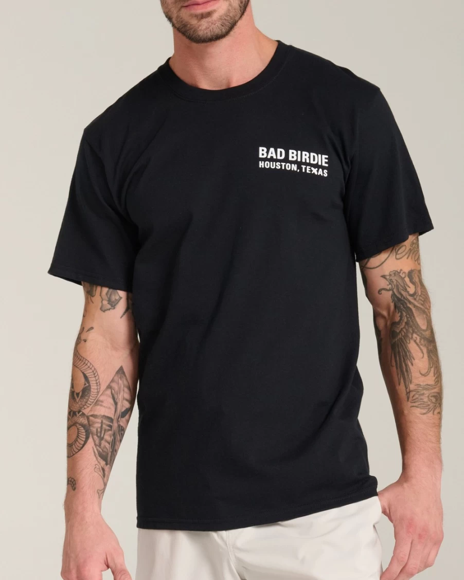 Bad Birdie Men's Houston Tee - Black Golf Shirt for Men