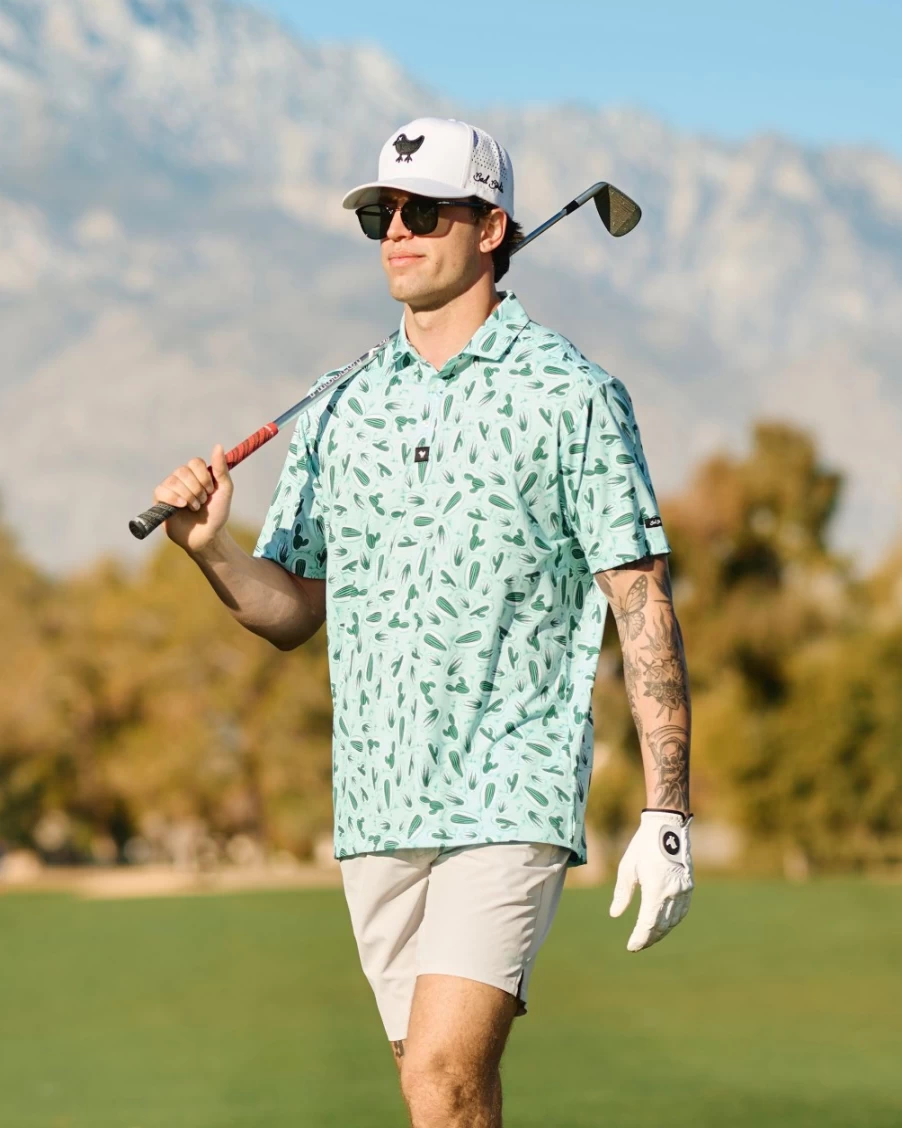 Bad Birdie Men's Tony Saguaro Golf Polo Shirt