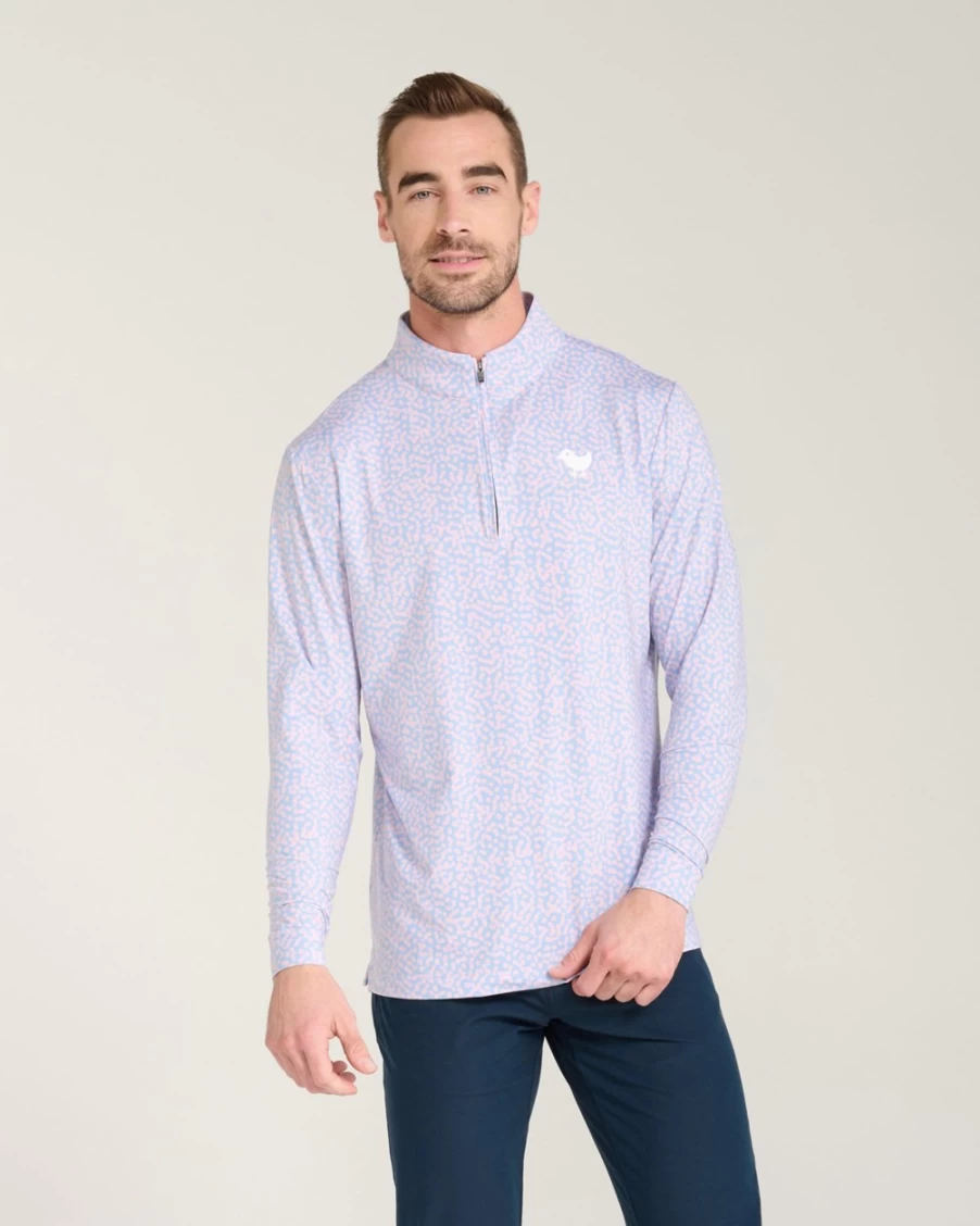 Bad Birdie Men's Infinity Quarter Zip Pullover Golf Shirt