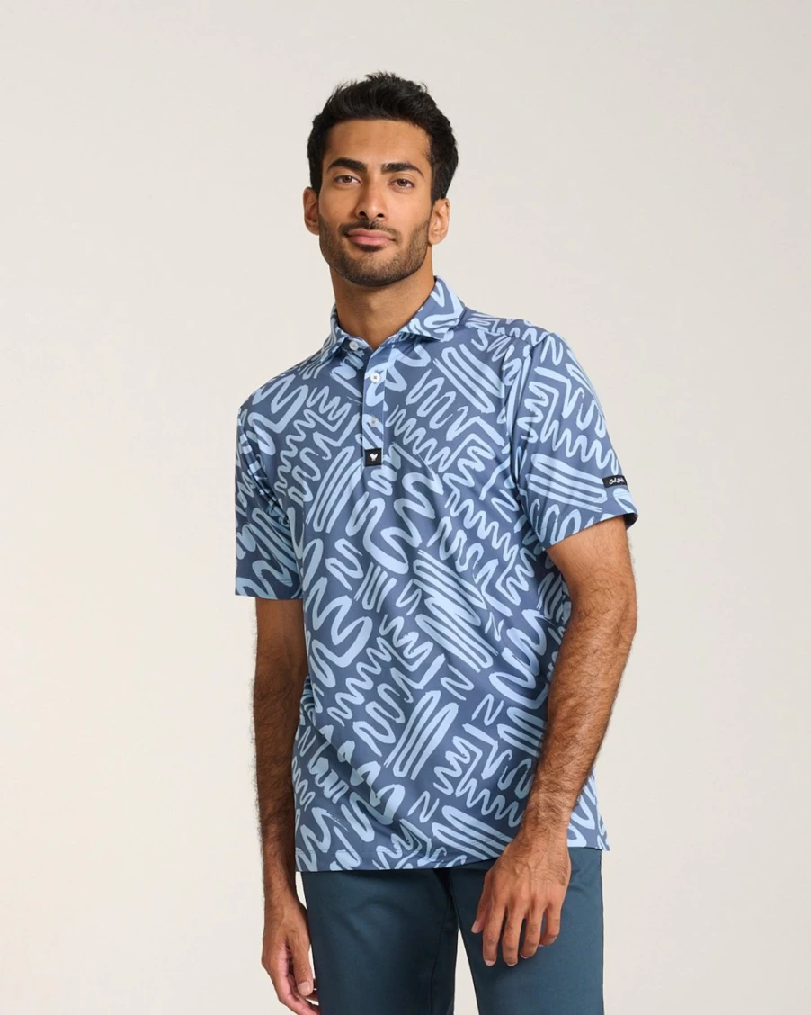 Bad Birdie Men's Mazed And Confused Golf Polo Shirt