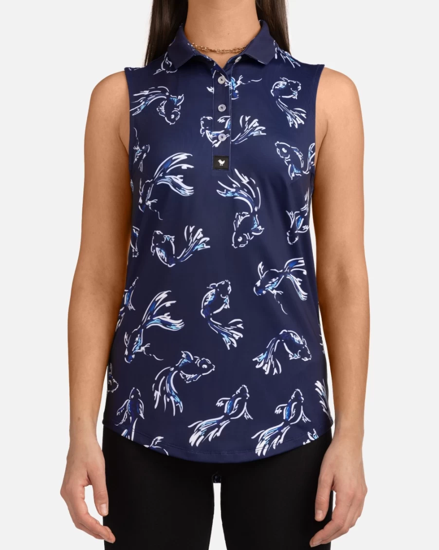 "Bad Birdie Women's The Shallows Golf Polo Shirt – Stylish & Comfortable"