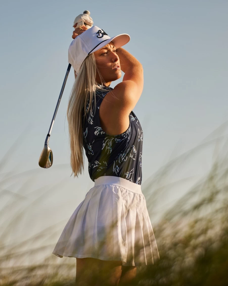 "Bad Birdie Women's The Shallows Golf Polo Shirt – Stylish & Comfortable"