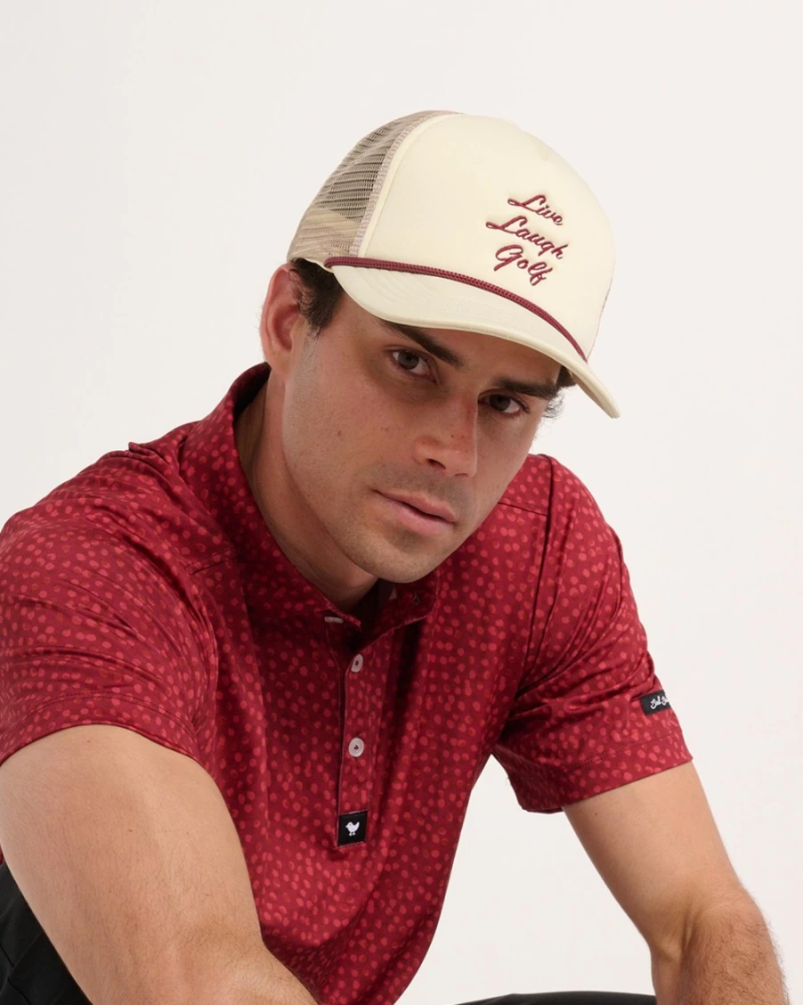 Bad Birdie Live Laugh Golf Trucker Hat - Stylish & Comfortable Golf Cap for Men & Women