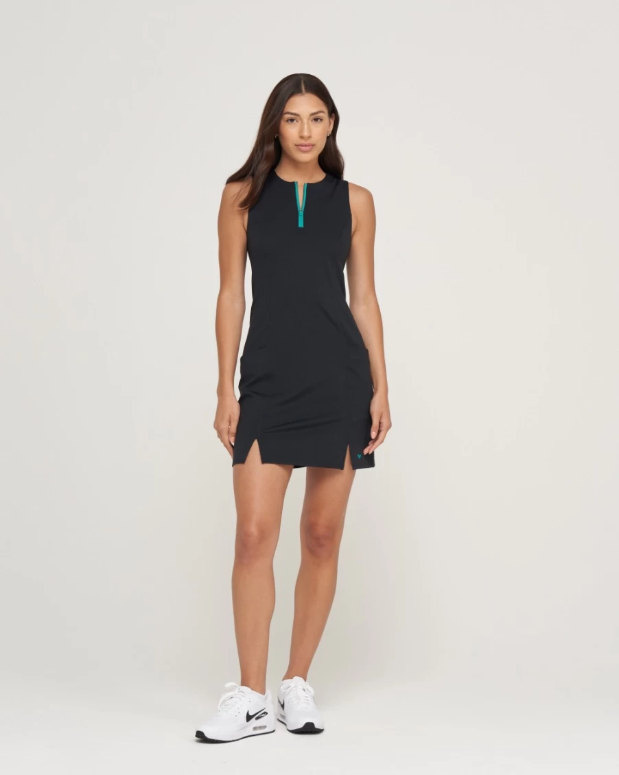 Bad Birdie Women's Black Hybrid Dress for Golf and Casual Wear