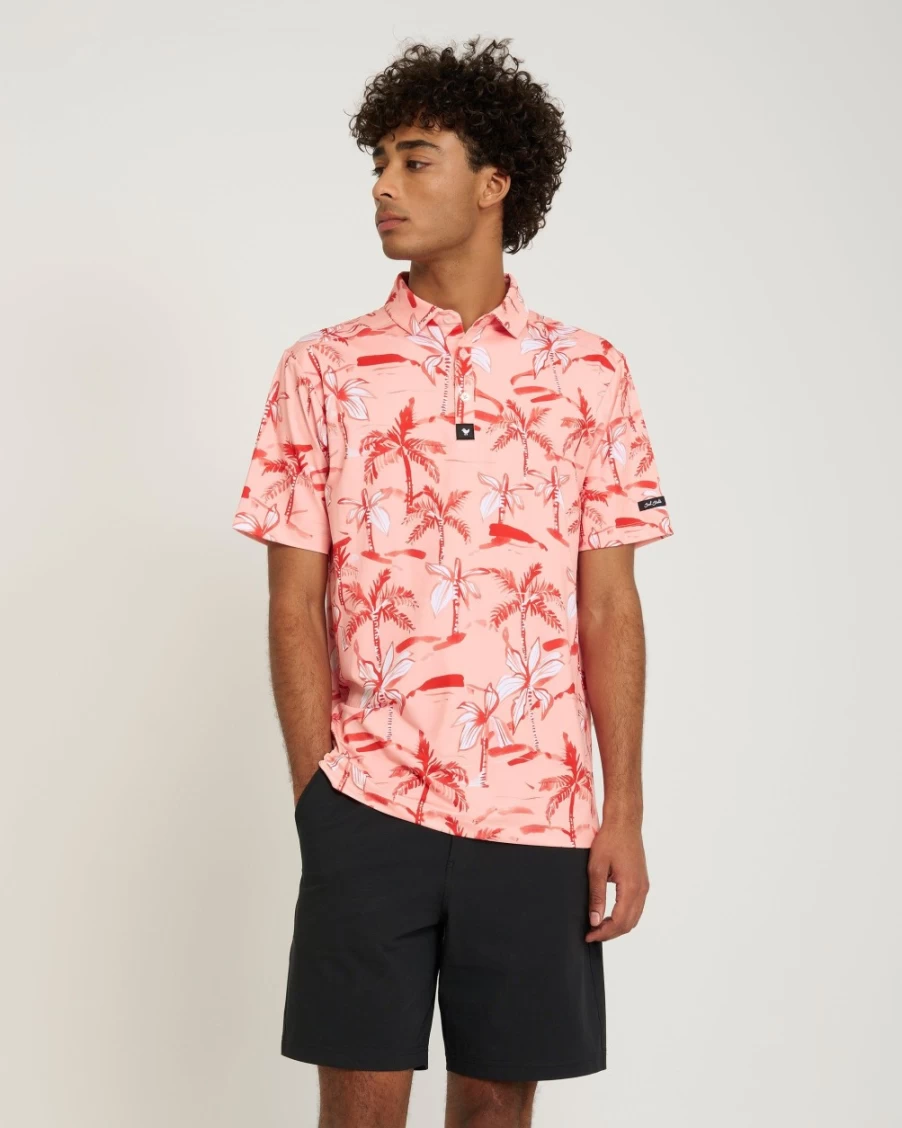 Bad Birdie Men's Ricky Rose Golf Polo Shirt