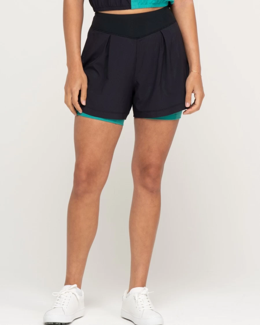 Bad Birdie Women's Range Short - Black/Ocean Floor Golf Skort for Women