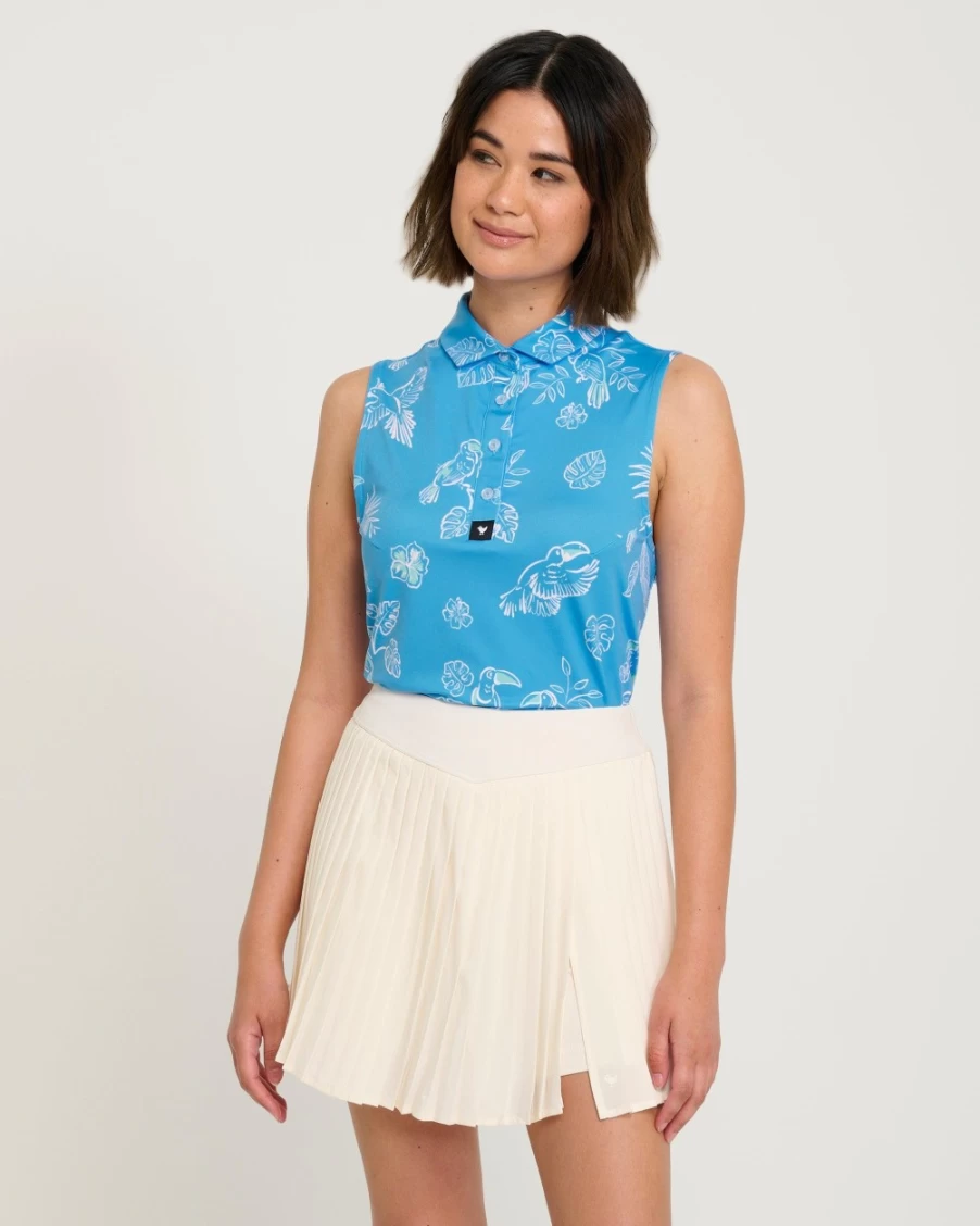 "Bad Birdie Women's No Fly Zone Golf Polo - Stylish Performance Apparel"