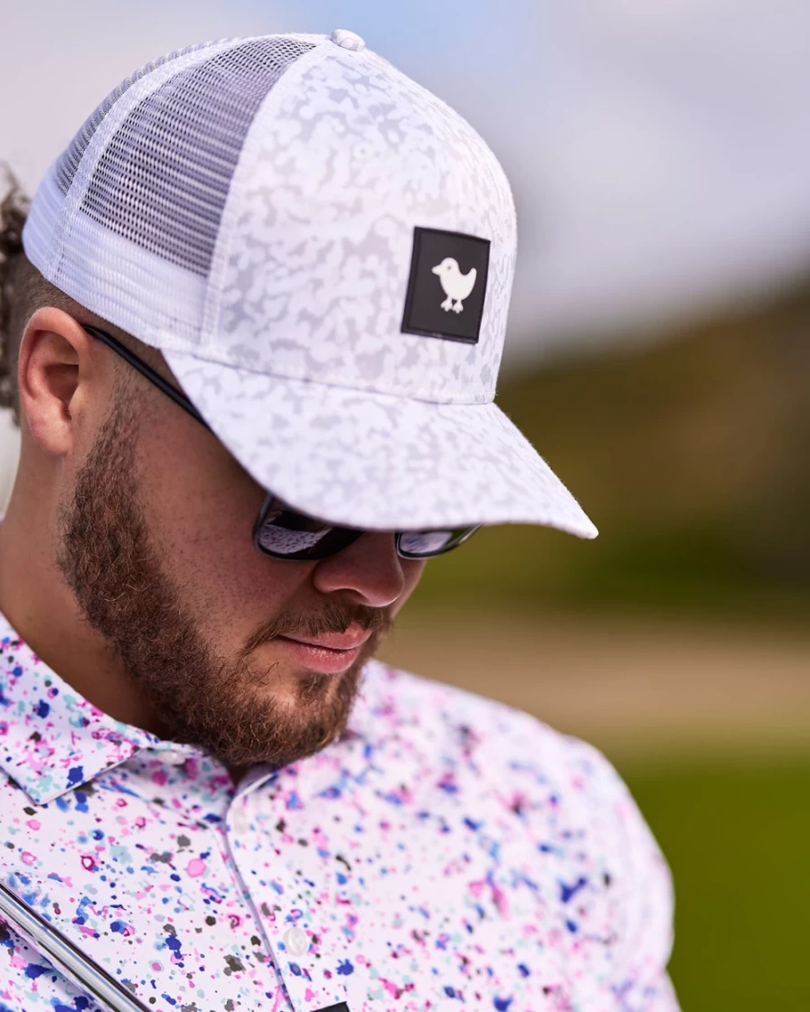 "Bad Birdie Salt Shaker Embroidered Trucker Hat - Adjustable Cotton Cap for Men & Women"
