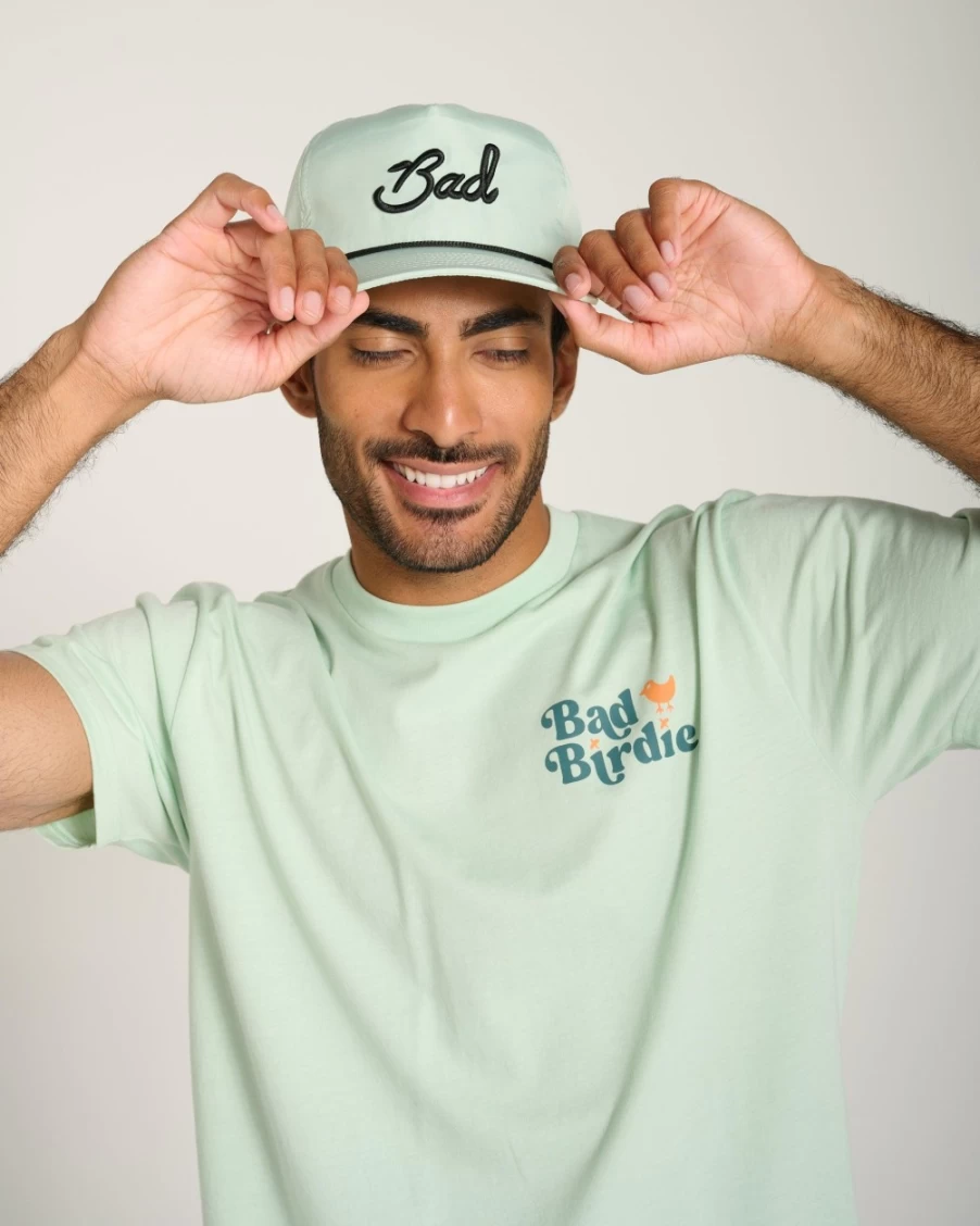Bad Birdie Subtle Green Golf Hat - Stylish & Comfortable Rope Hat for Men & Women