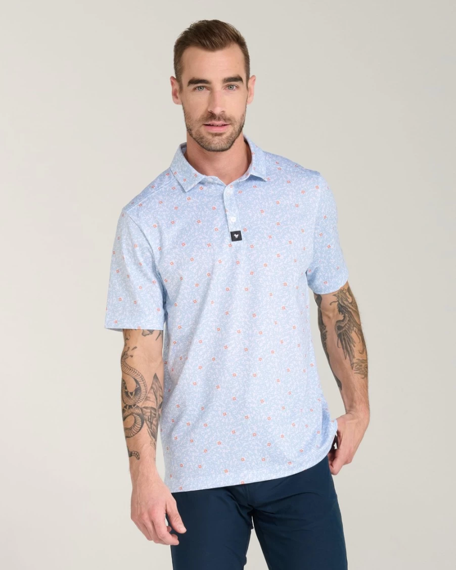 Bad Birdie Men's Snow Day Golf Polo - Winter Performance Shirt for Cold Weather