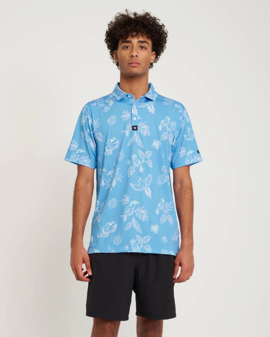 "Bad Birdie Men's No Fly Zone Golf Polo Shirt – Premium Performance Apparel"