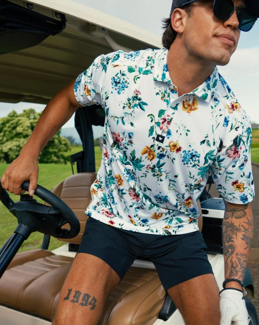 "Bad Birdie Men's Poetic Justice Golf Polo Shirt – Stylish & Performance Apparel"