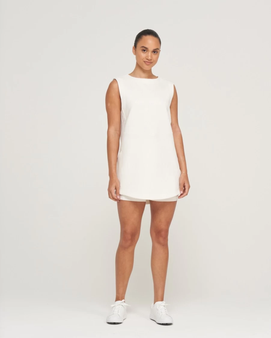 Bad Birdie Women's Mirabel Dress in Cattail - Whisper White
