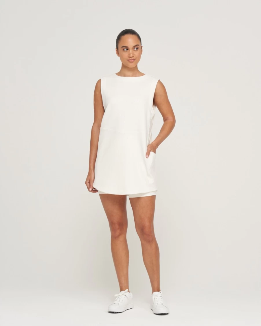 Bad Birdie Women's Mirabel Dress in Cattail - Whisper White
