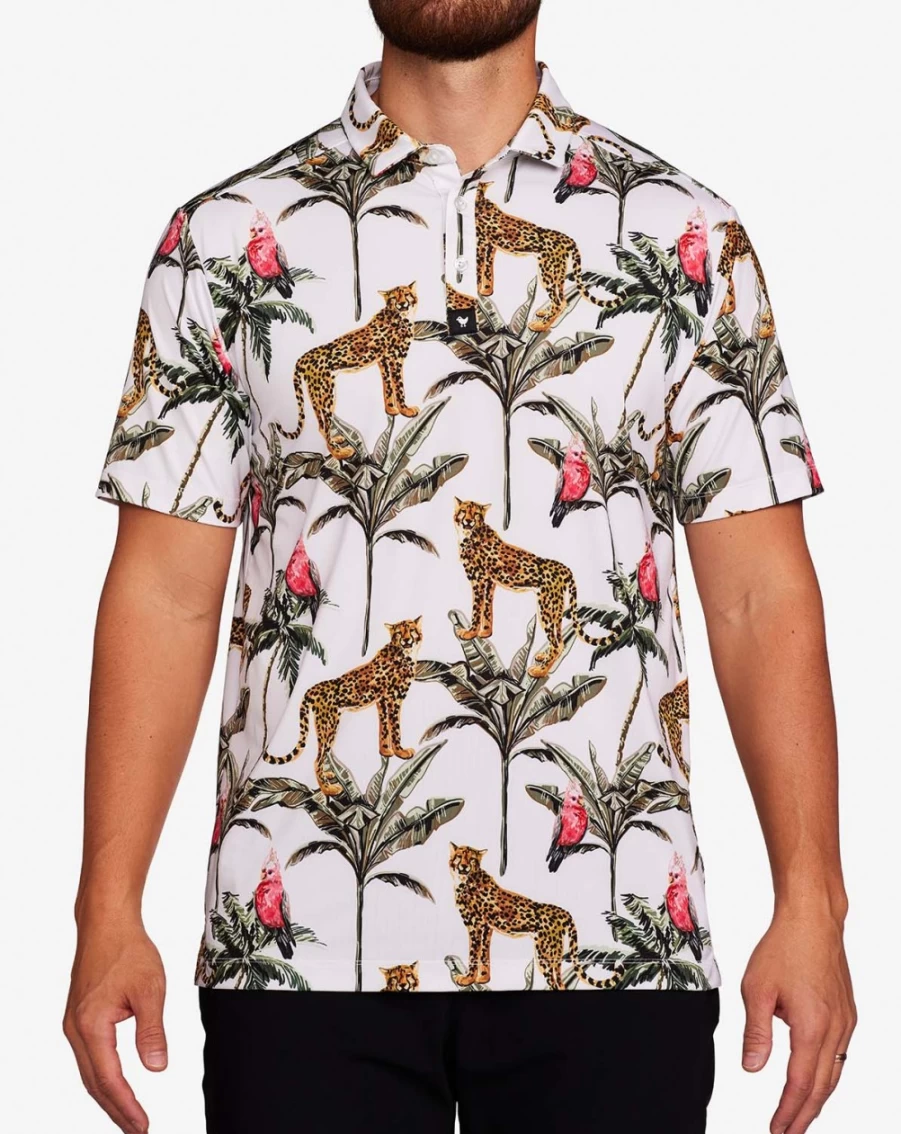 "Bad Birdie Men's Wildlife Golf Polo Shirt – Stylish Performance Apparel"