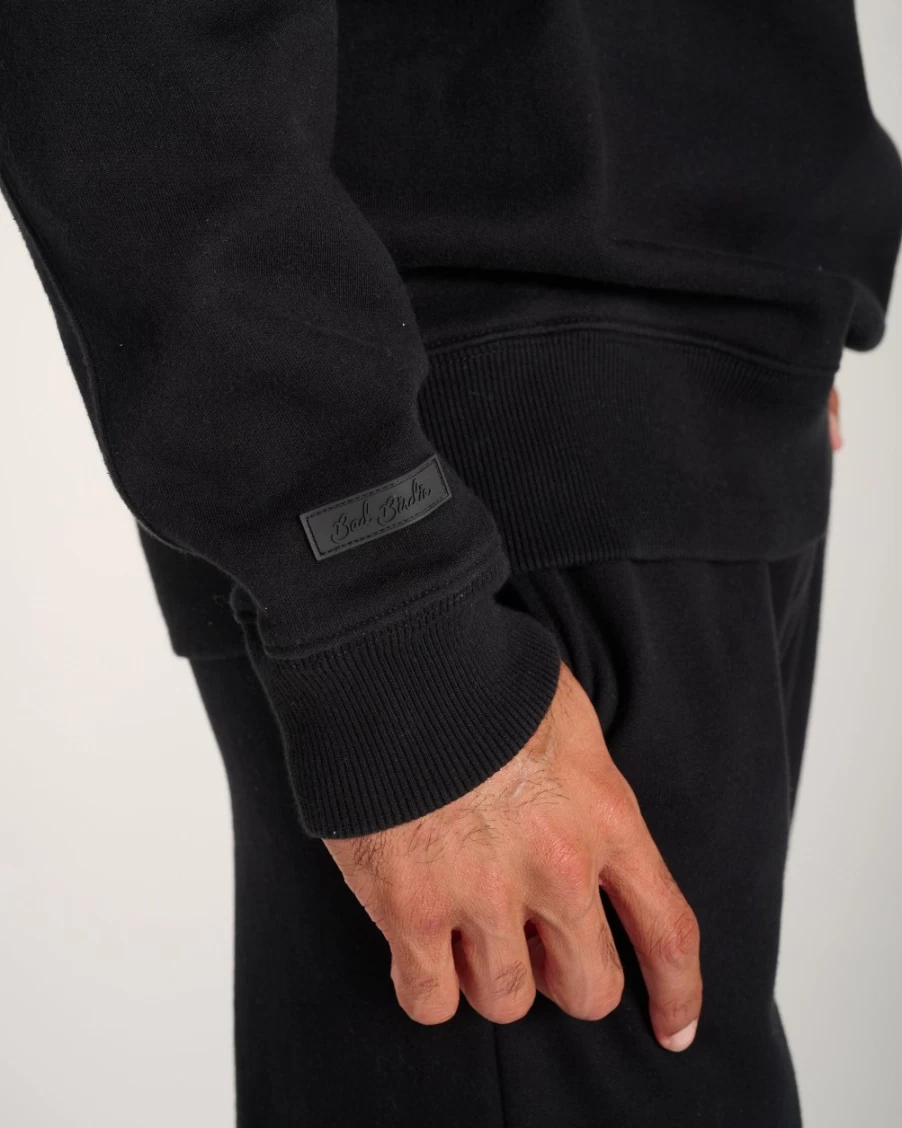Men's Black Beauty Crew Sweatshirt by Bad Birdie