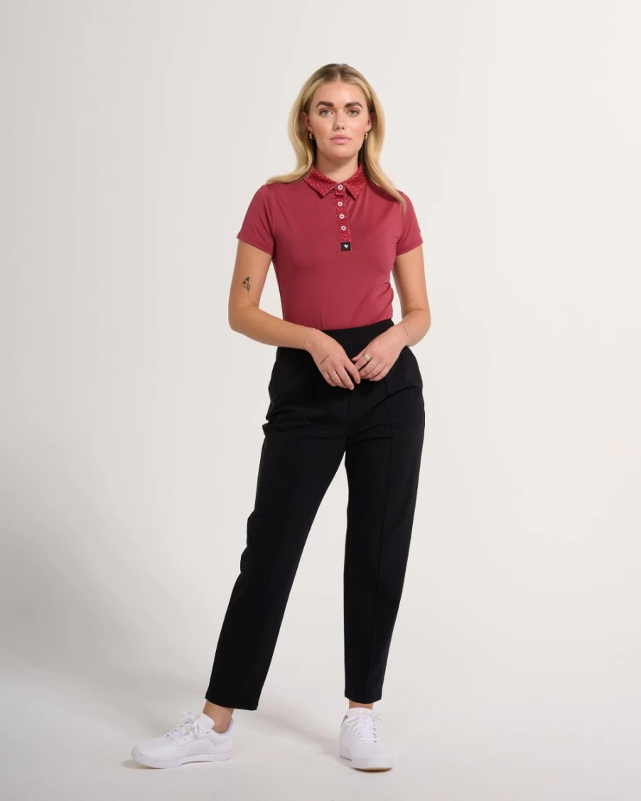 "Bad Birdie Women's Red Alert Golf Polo – Stylish Performance Apparel"