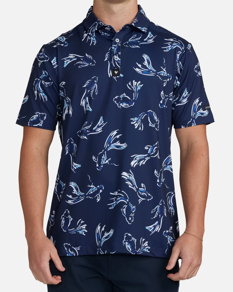 "Bad Birdie Men's The Shallows Golf Polo Shirt – Performance Apparel for Men"