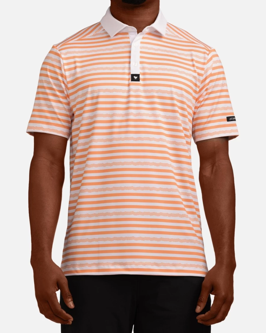Bad Birdie Men's Warp Stripes Golf Polo - Stylish Performance Apparel