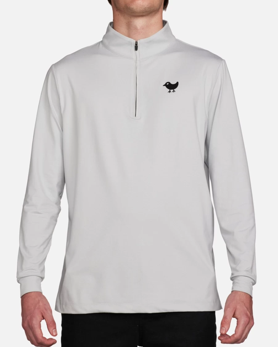Men's Bad Birdie Graphite Quarter Zip Pullover Golf Sweatshirt