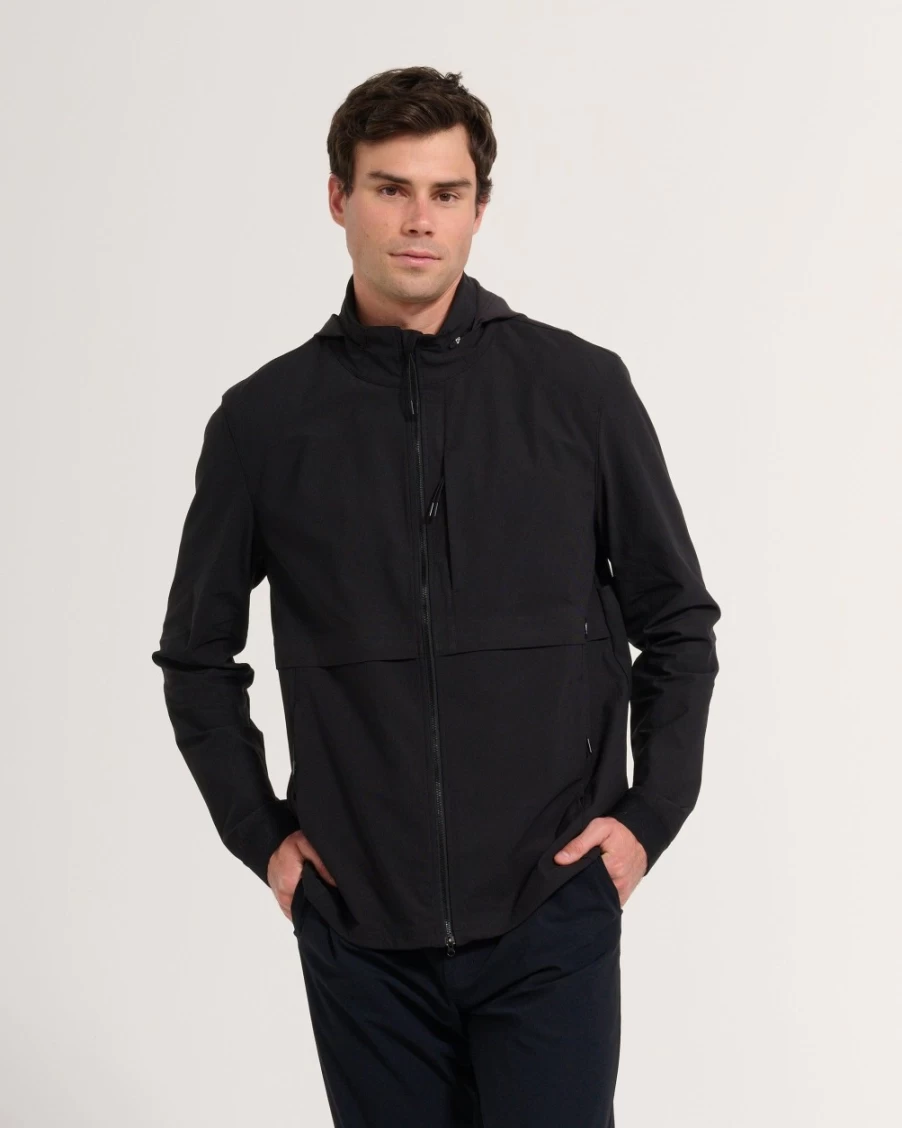 Bad Birdie Men's Elements Golf Jacket - Black, Waterproof & Windproof Outerwear for Golfers