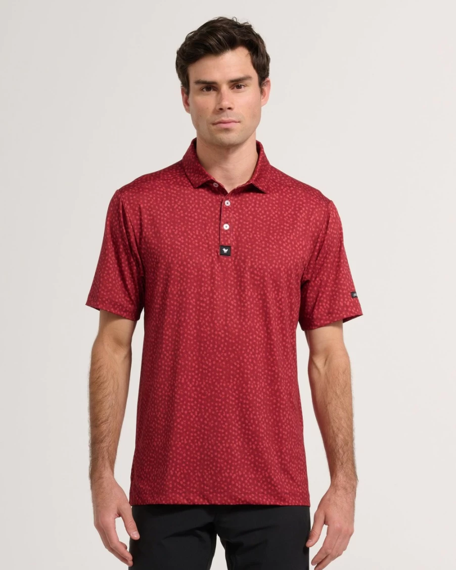 "Bad Birdie Men's Red Alert Golf Polo Shirt – Performance Apparel for Style & Comfort"